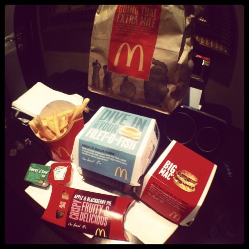 I always like going to McDonald’s in other places. Best thing was the fried apple blackberry pie.  (Taken with instagram)