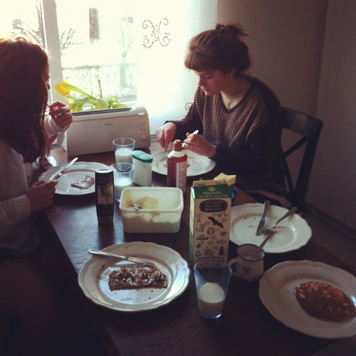 Pancakes for breakfast!! (Taken with instagram)