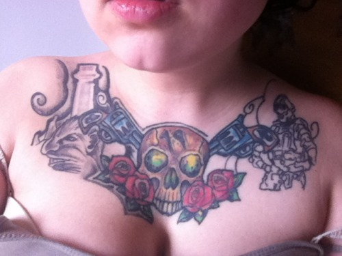 unsocialsocialite This is my chest piece It's based off of The Dark Tower