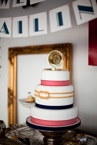 A nautical themed wedding for all those navy brides I love it