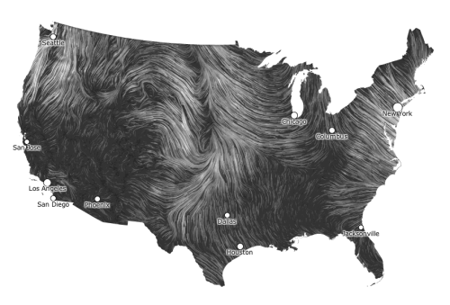 texturism:

this real-time wind map is hypnotizing. - warbyparker
