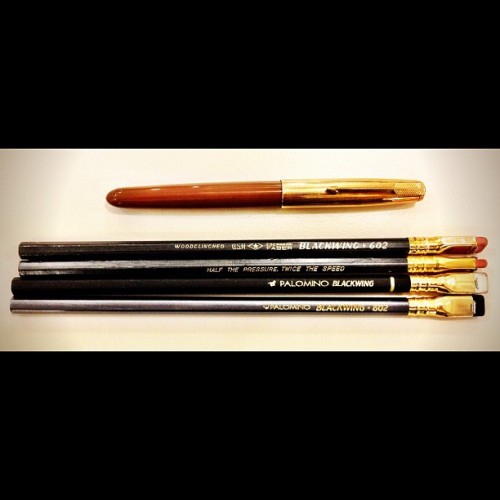 The best pencils ever made with the best fountainpen ever made blackwing