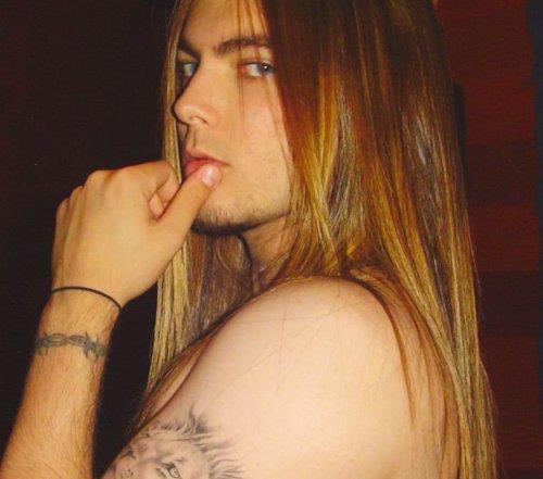  as metal metalhead blonde blond boy hot long hair sexy tattoo