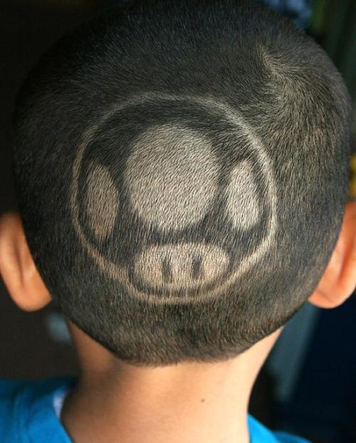 Nephew will only get Super Mario Bros. themed haircuts. Fortunately, my brother is a barber.