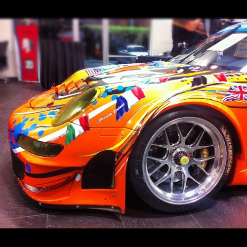 TeamFlyingLizard Porsche 911 GT3 RSR and BBS race wheels wrapped in