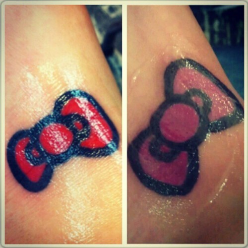 Matching tattoos bestfriends hellokitty Taken with instagram 