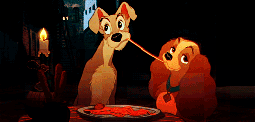 (lady and the tramp,disney,love,gif,cute)