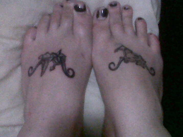 Tagged Feet tattoo tattoo pair of tattoos matching tattoos nautical 