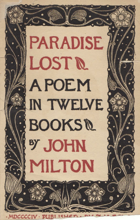 Title page from Paradise Lost by John Milton 1674 ed