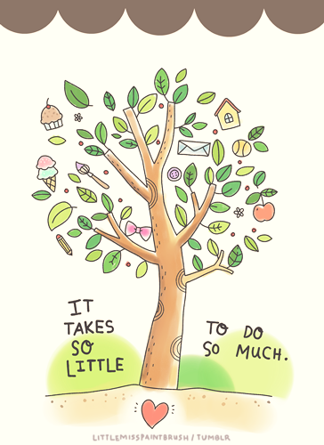 The little things you do mean a lot more than you think. (drawing was inspired by a stationery I had years and years ago lol when I was still a little kid. :D)