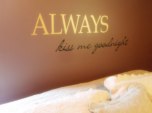 I want such a wall tattoo! They always look cute over your bed. I especially like quotes and floral prints!
