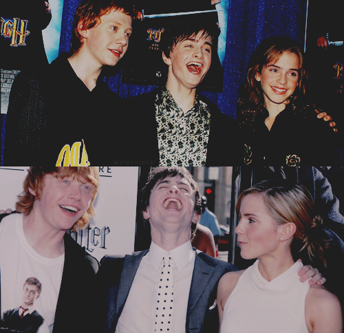 hogwarts-express: Rupert is wearing a shirt with Dan on it &lt;3 Daniel &lt;3 ♥