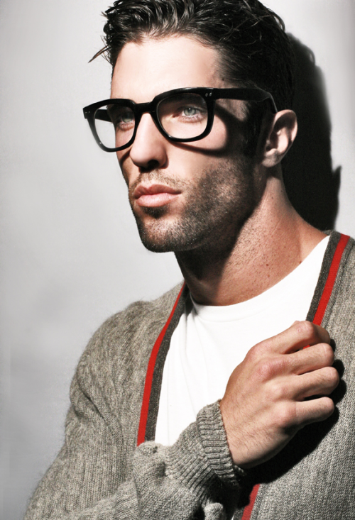 Guys With Glasses: Grey Cardigan