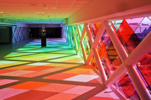 unknownskywalker: Harmonic Convergence by Christopher Janney Installation at the Miami International Airport in Florida, USA. 
