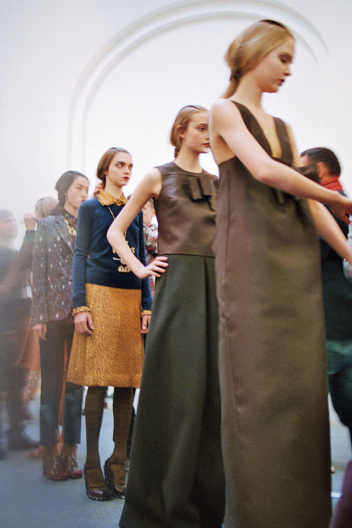  Backstage at Rochas fall 2012 